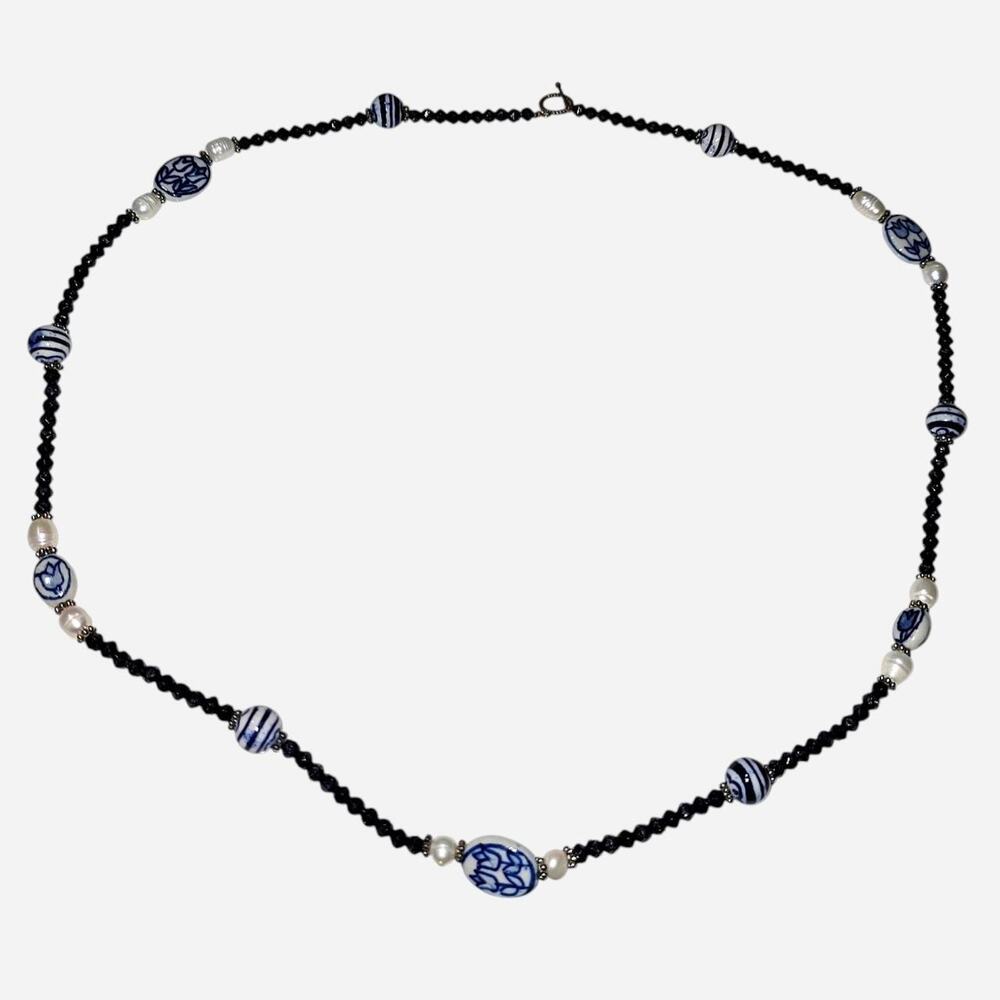 Vintage Ceramic Bead Necklace